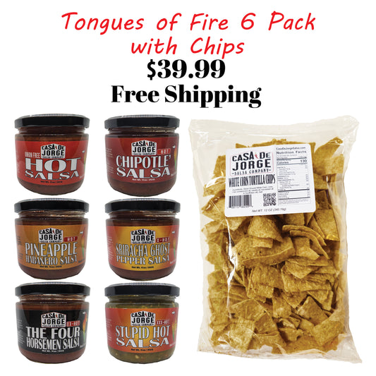 Tongues of Fire 6 Salsas & a Bag of Chips