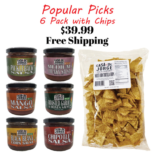 Popular Picks 6 Salsas & a Bag of Chips