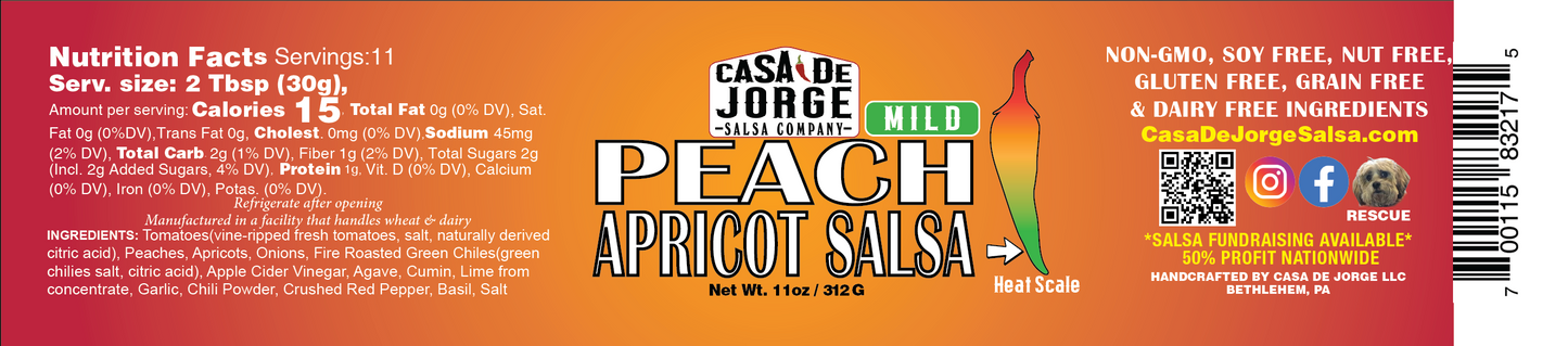 Peach Apricot Salsa - Mild